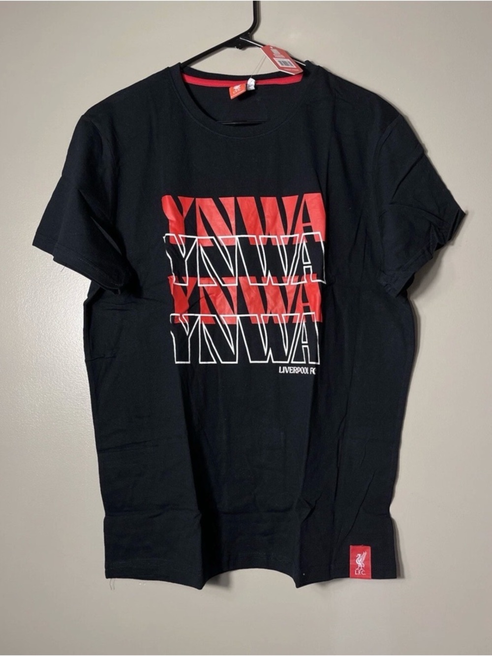 Liverpool Football Club England Men’s T-shirt Black XL  “You Never Walk Alone”